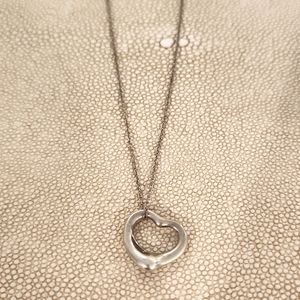 Tiffany & Co. Elsa Peretti Open Heart Sterling Silver Necklace